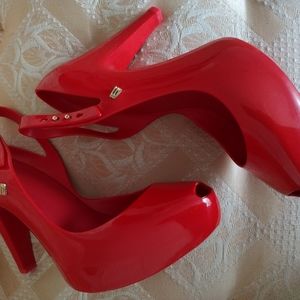 Melissa Ultragirl red platform heels